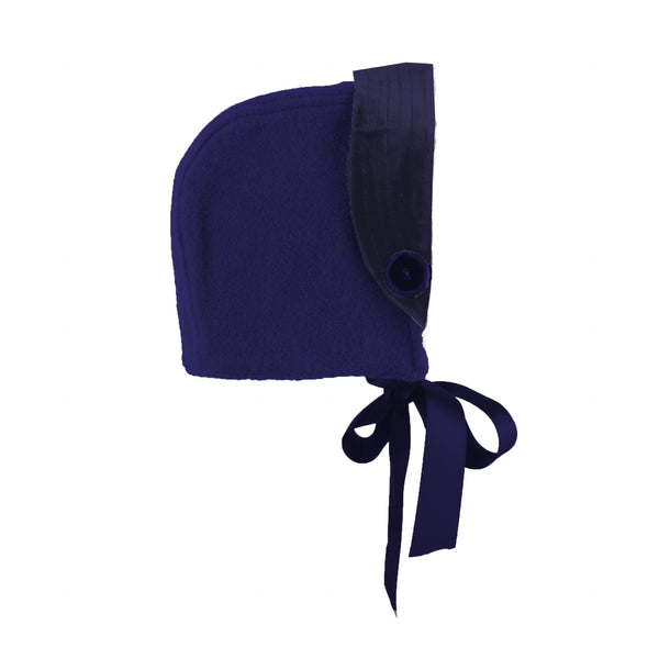 Navy Ribbon Tie Bonnet