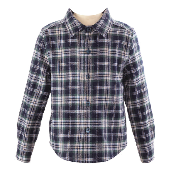 Navy Check Shirt