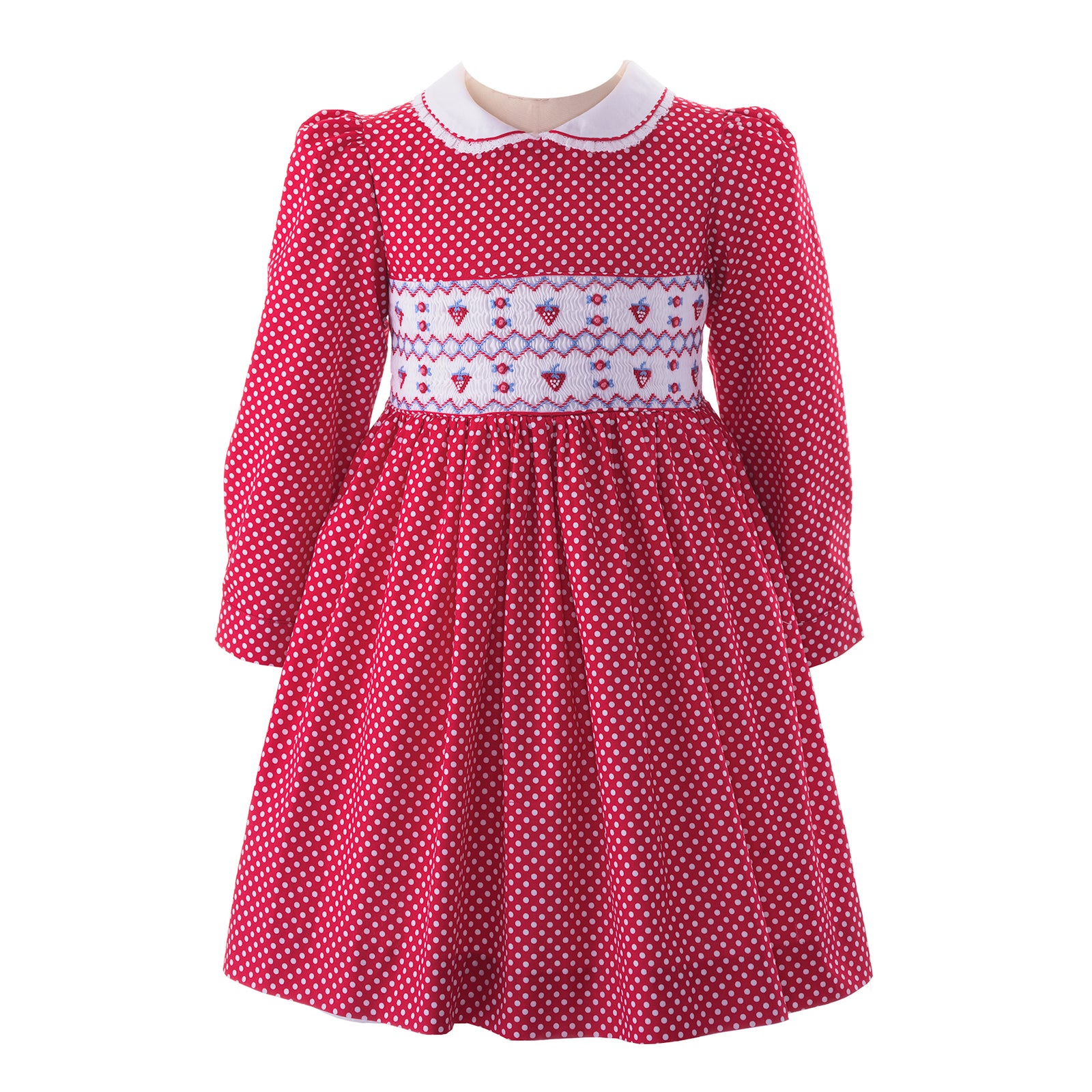 Polka dot smocked dress hotsell