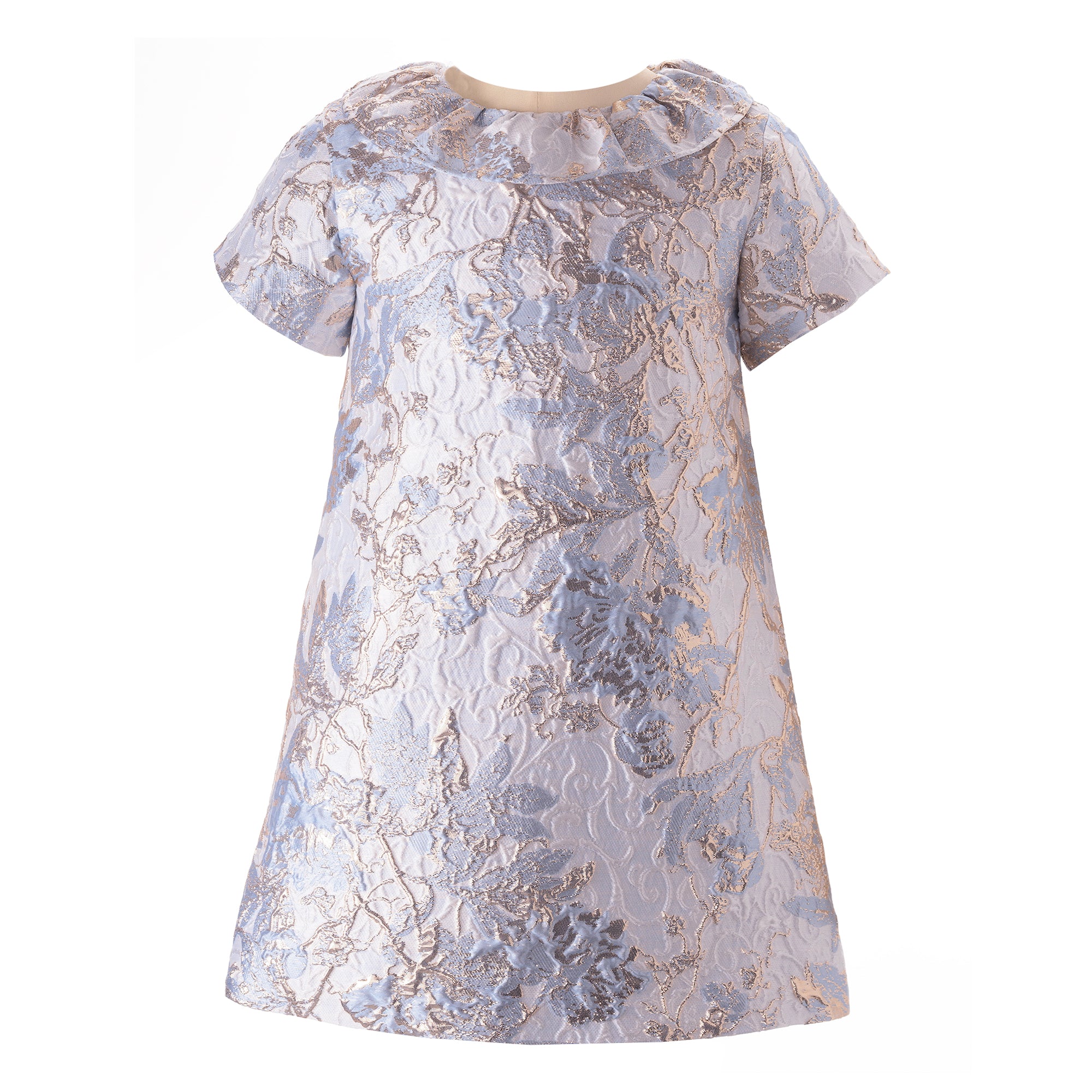 Shimmer Damask Shift Dress