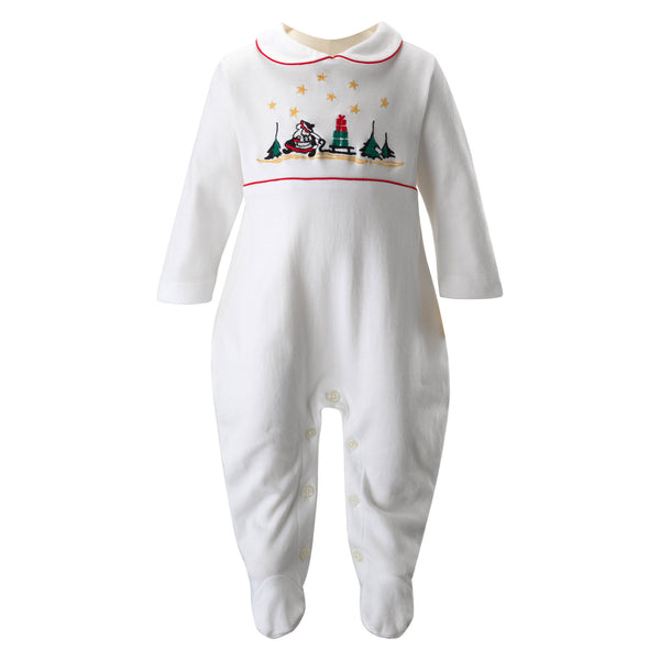 Santa Embroidered Babygro