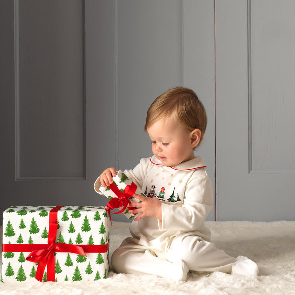 Santa Embroidered Babygro