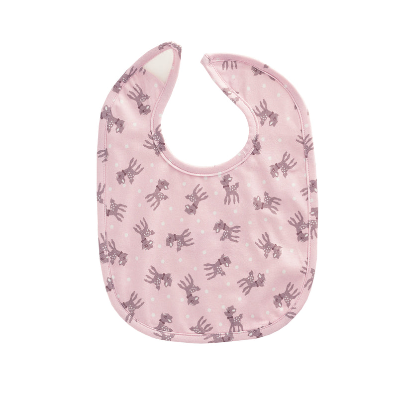 Pink Polka Dot Fawn Bib