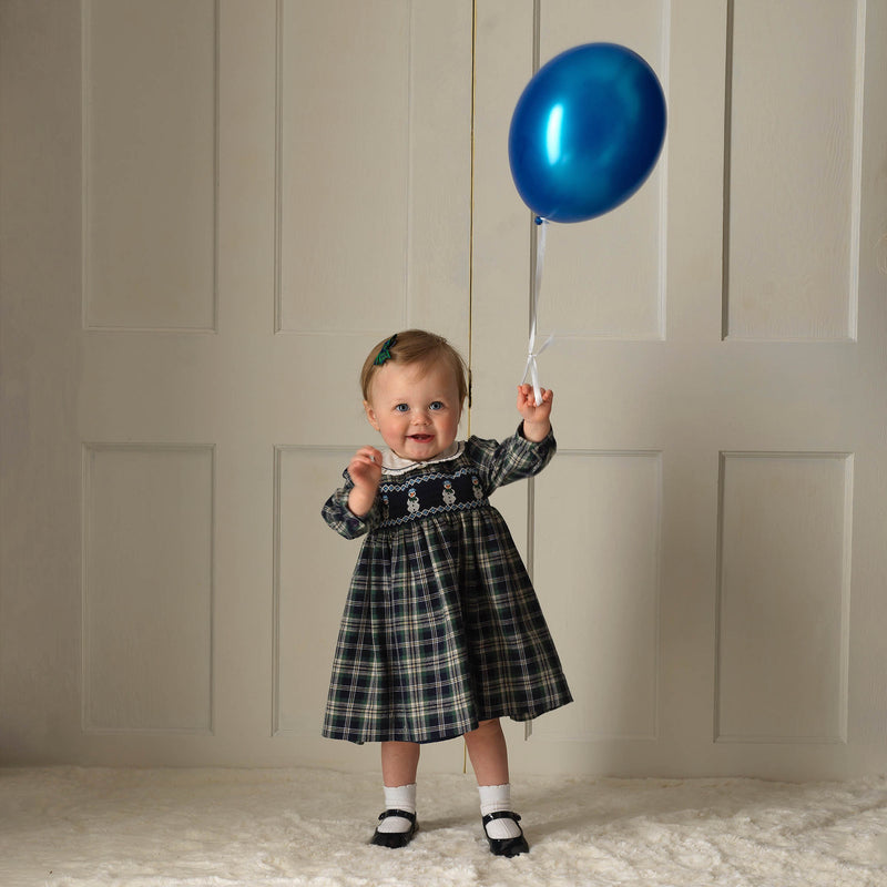 Snowman Smocked Dress & Bloomers