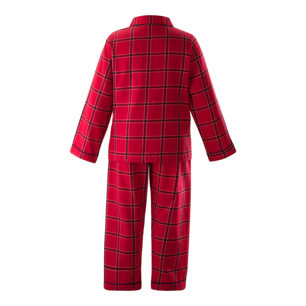 Red Tartan Check Flannel Classic Pyjamas