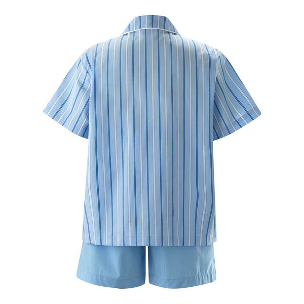 Blue Double Stripe Short Pyjamas