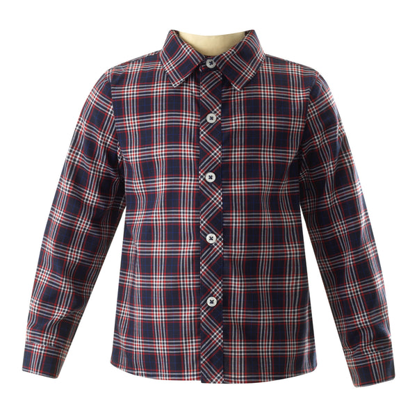 Navy Check Shirt