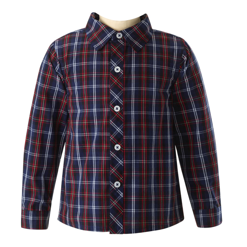 Navy Check Shirt