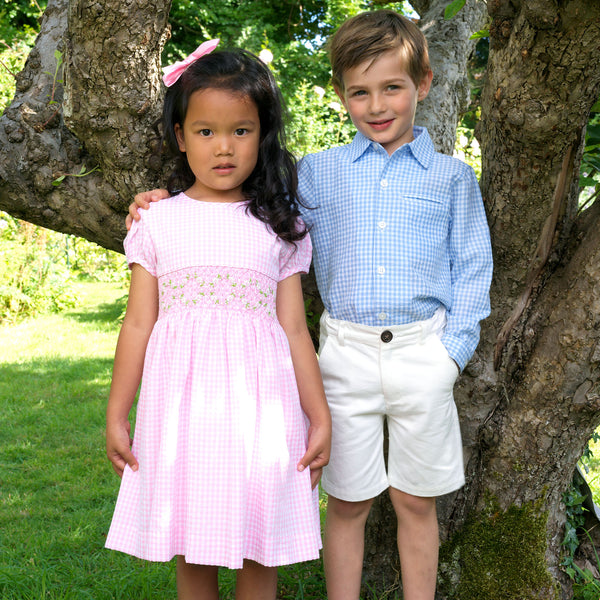 Gingham Smocked Dress