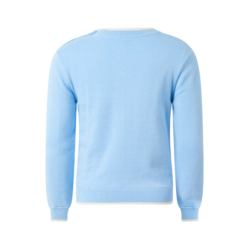 Lamb Intarsia Sweater, Blue