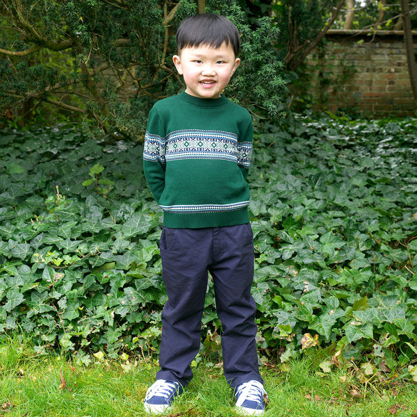 Fairisle Sweater, Green