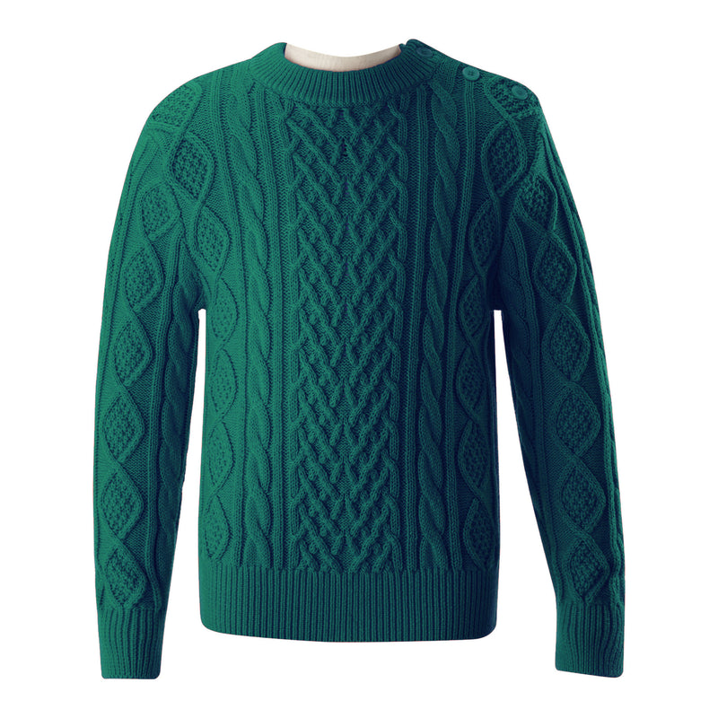 Cable Knit Sweater, Green