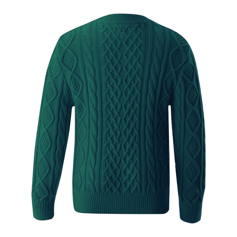 Cable Knit Sweater, Green