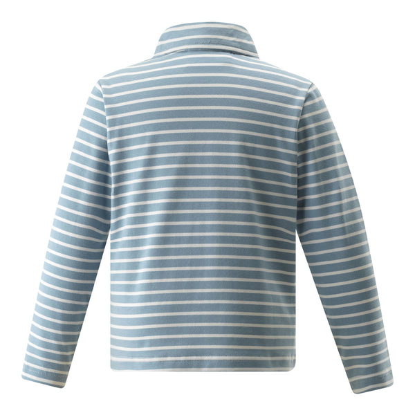 Breton Stripe Polo Shirt, Blue