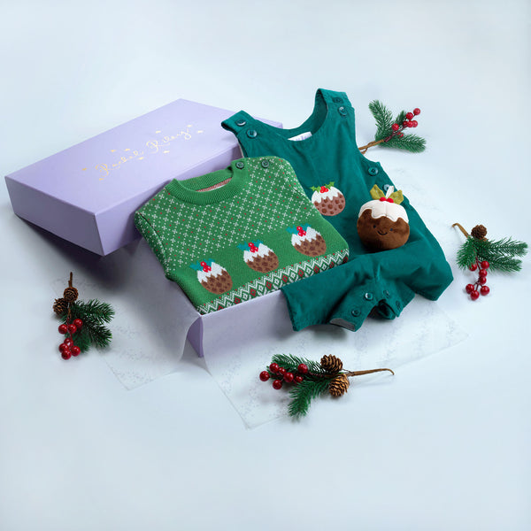 Baby Boy Christmas Pudding Gift Set