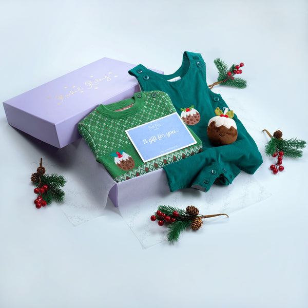 Baby Boy Christmas Pudding Gift Set