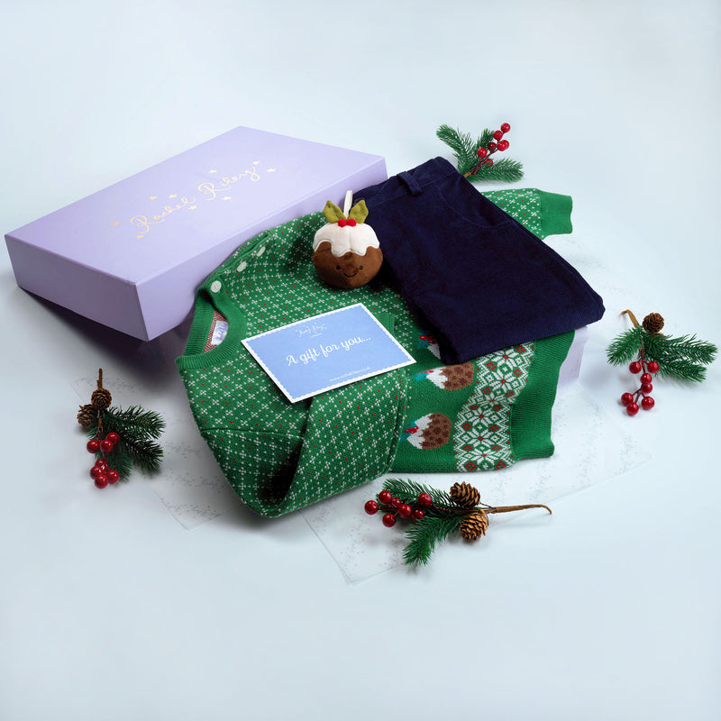 Boys Christmas Pudding Gift Set