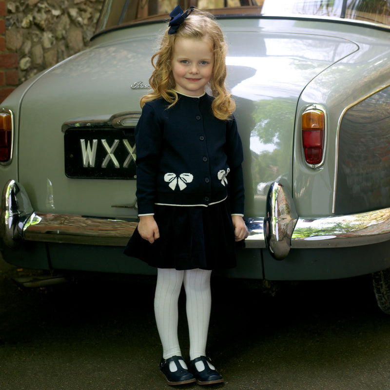 Navy Grosgrain Ribbon Hairbow