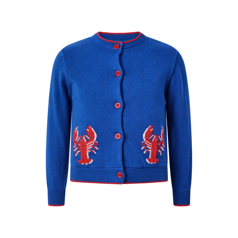 Lobster Intarsia Cardigan