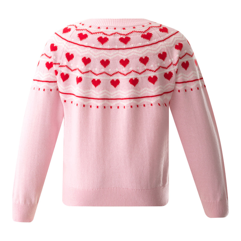 Heart Intarsia Cardigan