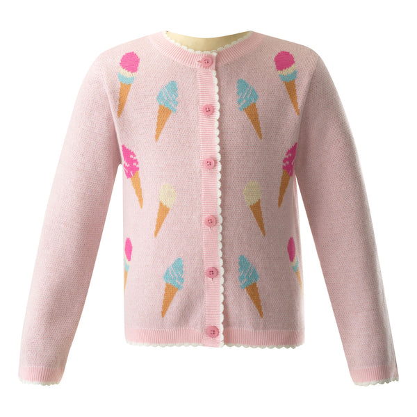 Ice Cream Intarsia Cardigan