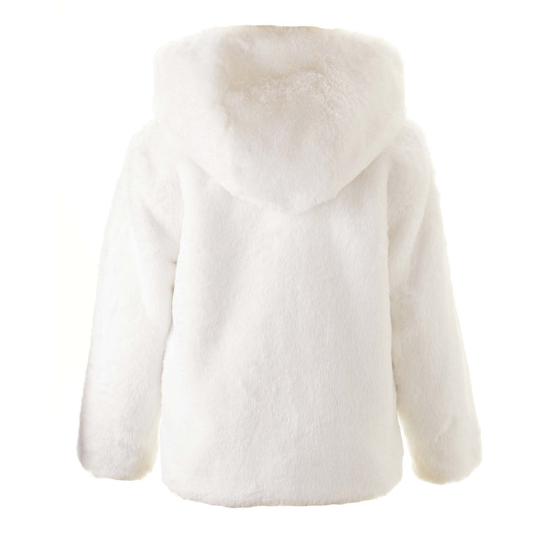 Ivory Faux Fur Short Jacket