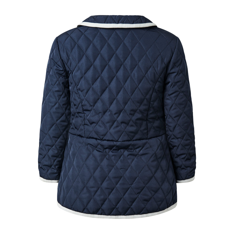 Two-tone Quilted Jacket, Navy