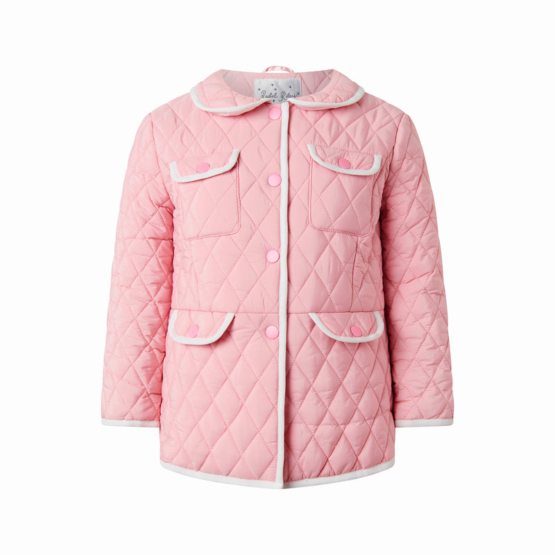 Two-tone Quilted Jacket, Pink