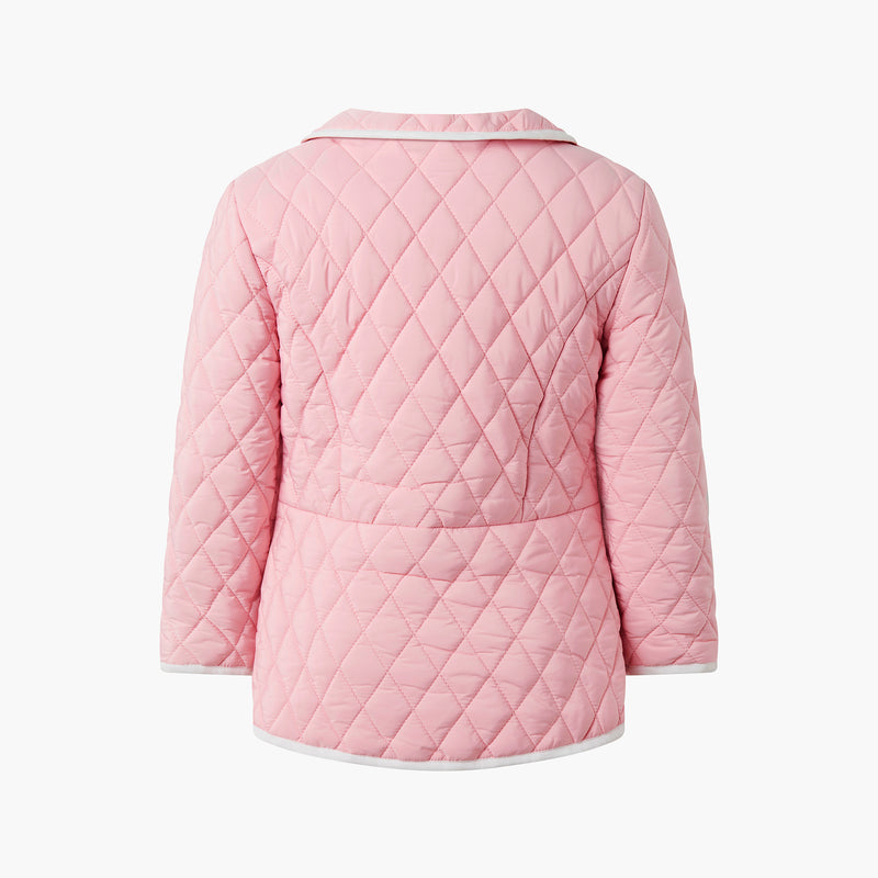 Two-tone Quilted Jacket, Pink