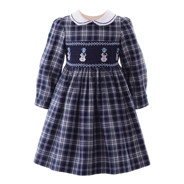 Snowman Smocked Dress