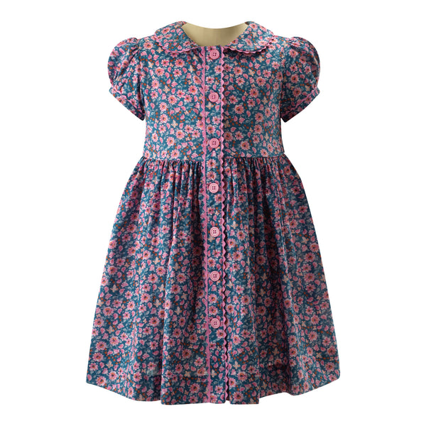 Butterfly Floral Button Front Dress