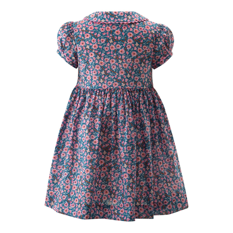 Butterfly Floral Button Front Dress