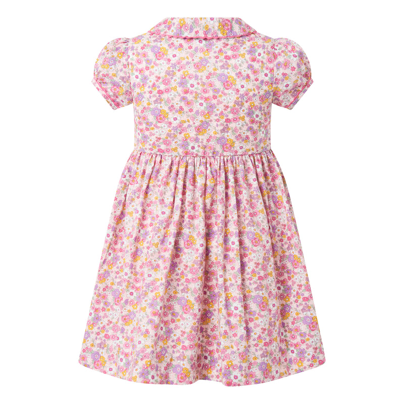 Candy Pink Floral Button-front Dress