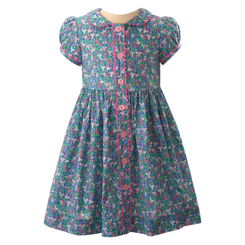 Winter Blossom Button-front Dress