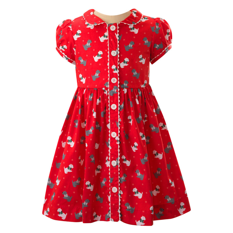 Scottie Dog Button-front Dress