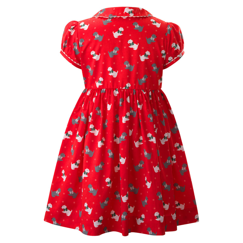 Scottie Dog Button-front Dress