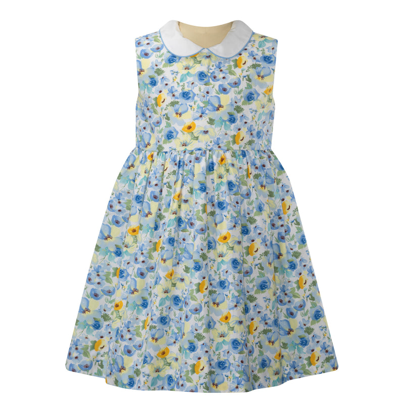 Blue Cosmos Peter Pan Collar Dress