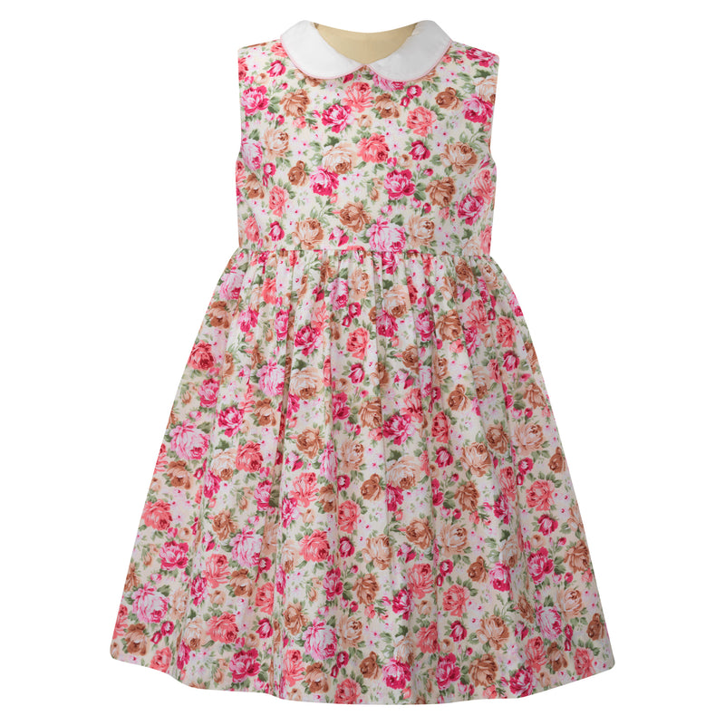 Pink Floral Peter Pan Collar Dress