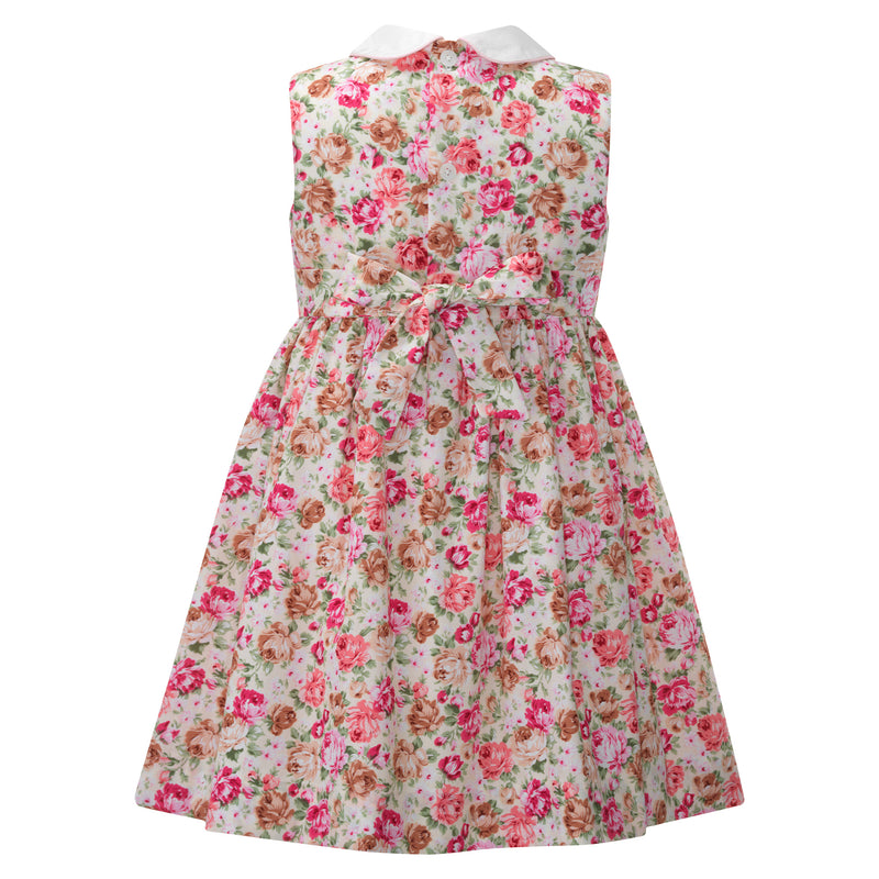 Pink Floral Peter Pan Collar Dress