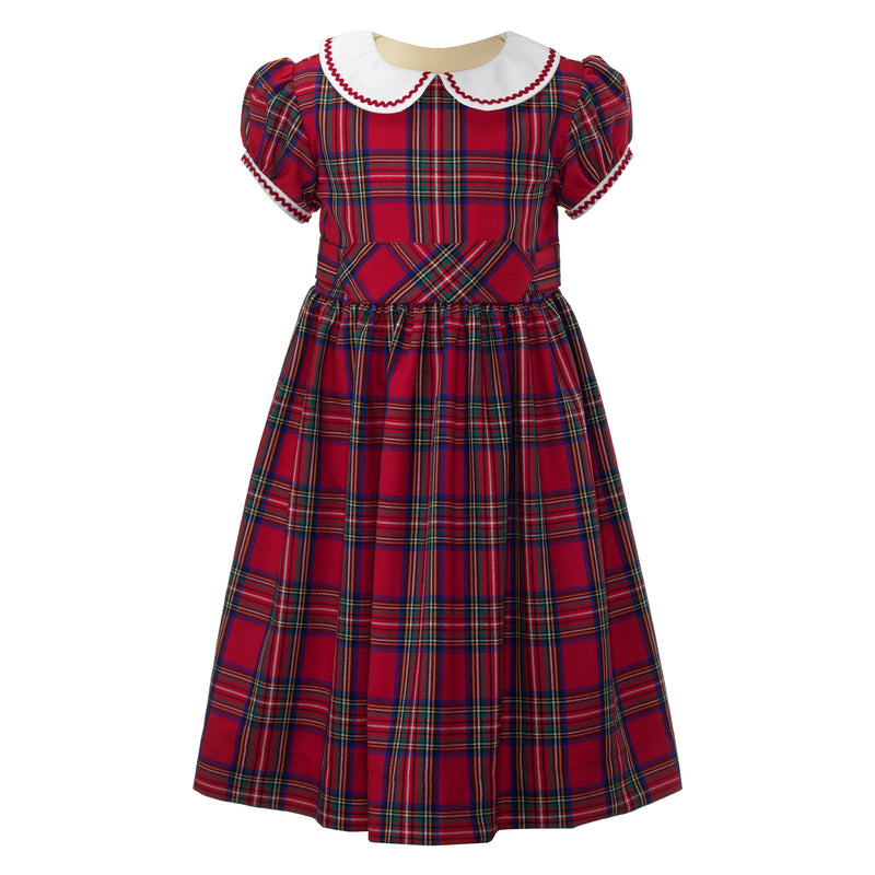 Red Tartan Peter Pan Collar Dress