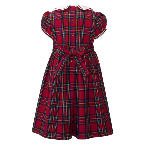 Red Tartan Peter Pan Collar Dress