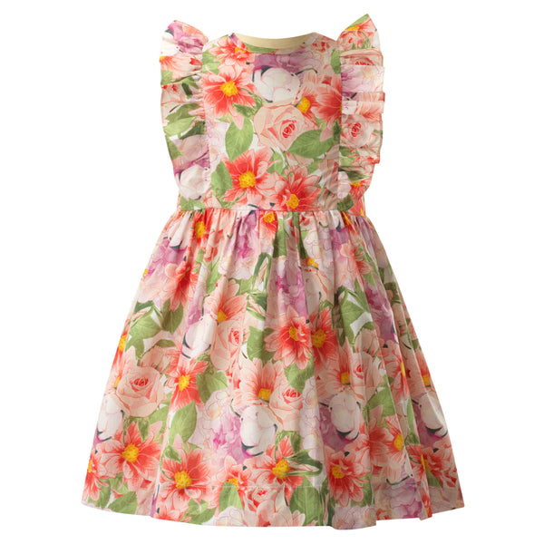 Leafy Rose Frill Dress