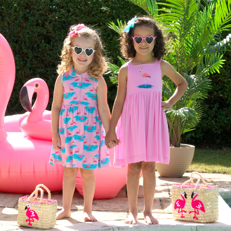 Flamingo Applique Sundress