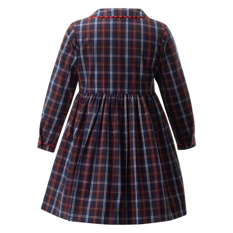 Tartan Button-front Dress