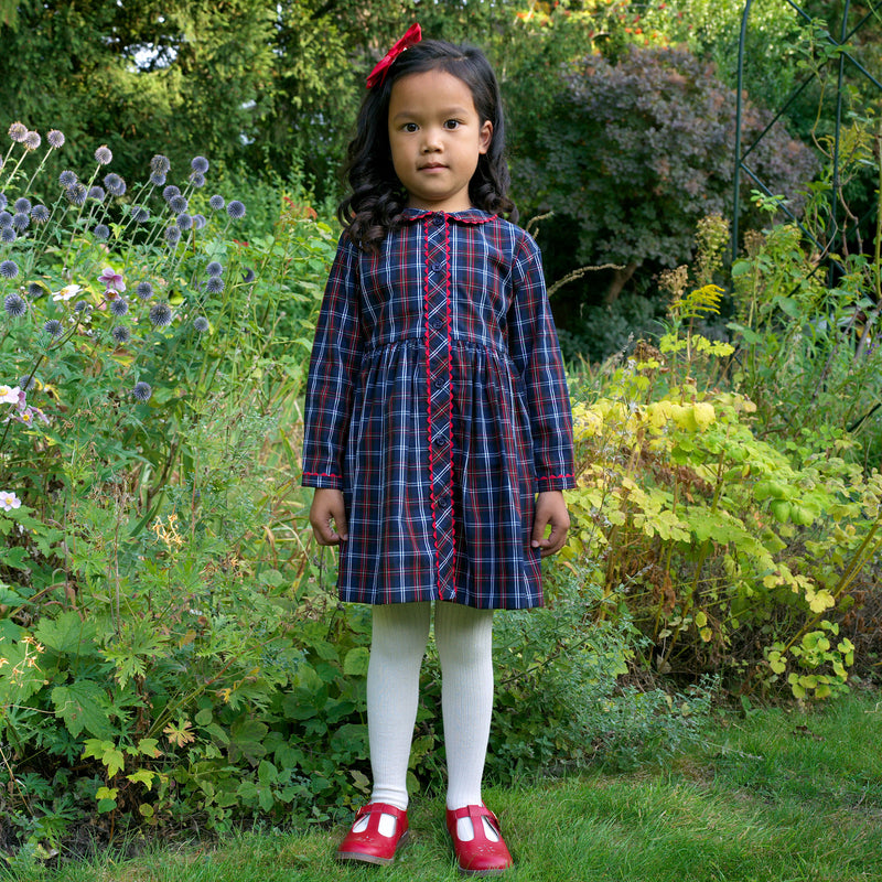 Tartan Button-front Dress