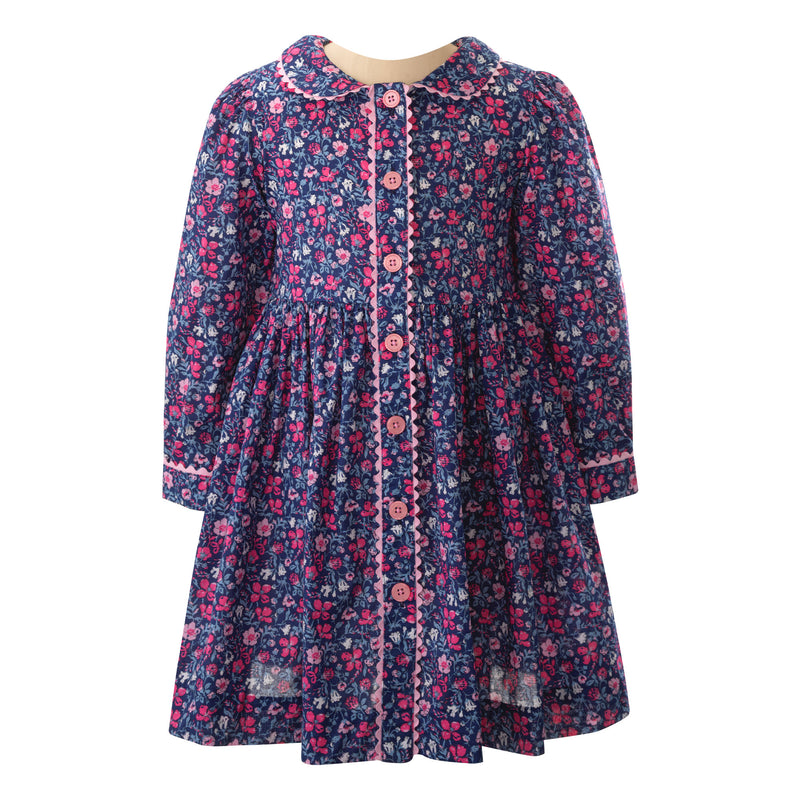 Snowdrop Floral Button-front Dress