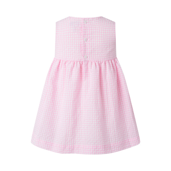 Check Bow Dress & Bloomers, Pink