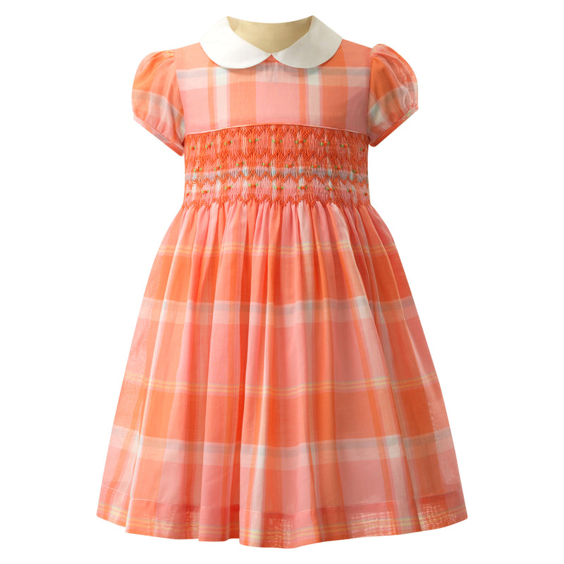 Maxi Check Smocked Dress