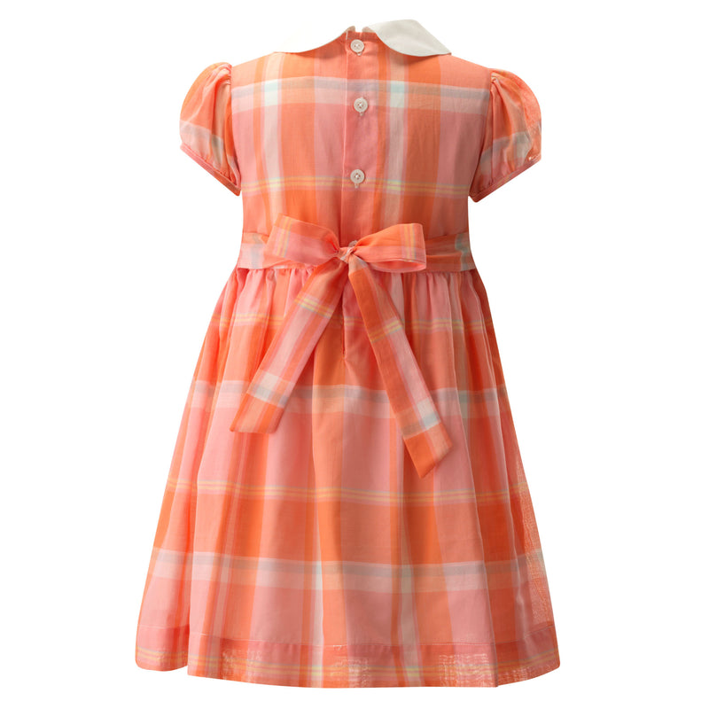 Maxi Check Smocked Dress