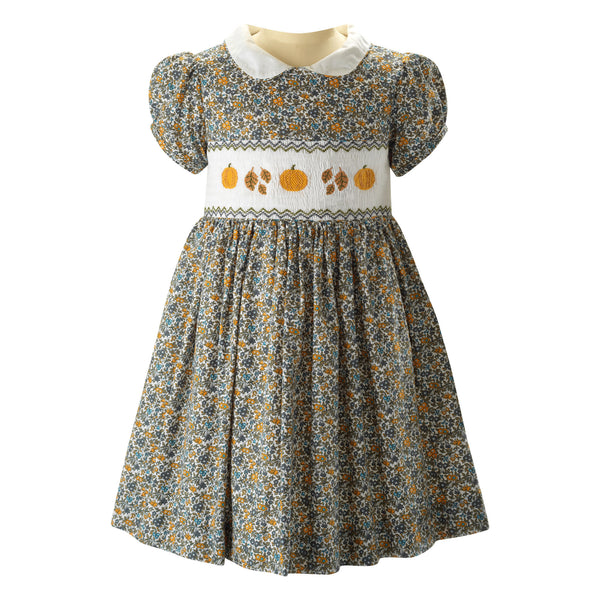 Pumpkin Smocked Dress